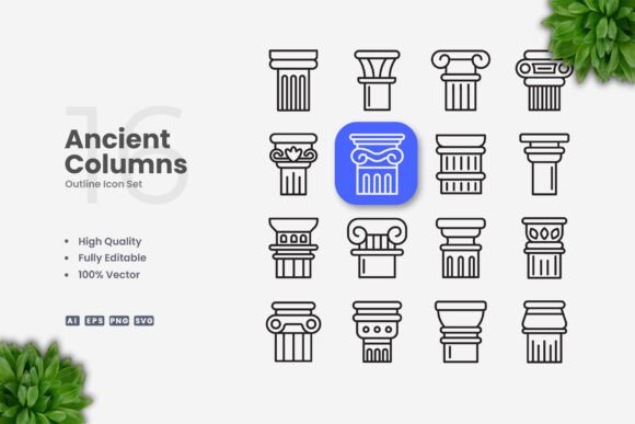 Ancient Columns Icons
