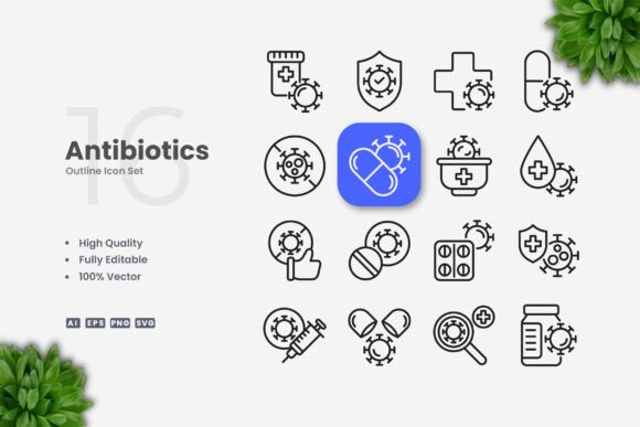 Antibiotics Icons for Creative Projects