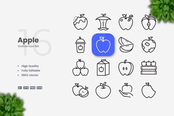 Apple Icons: A Versatile and Professional Design Resource