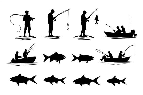 Bass Fishing Silhouette Vector: A Versatile Tool for Creative and Business Success