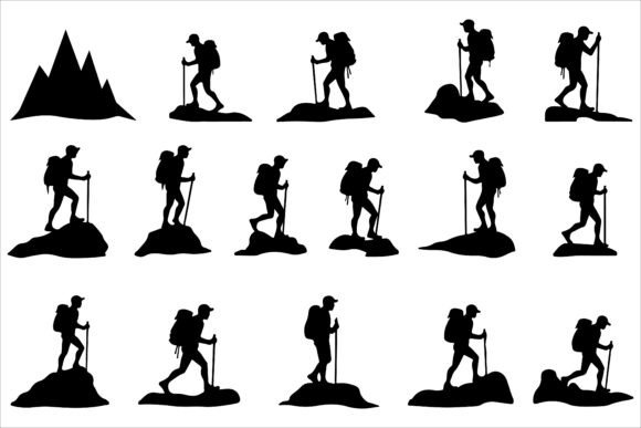 Exploring the Versatility of Mountain Hiking Vector Graphics Set