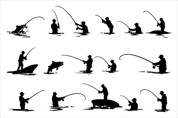 Fishing Icons and Silhouettes Bundle: A Versatile Tool for Creatives and Businesses
