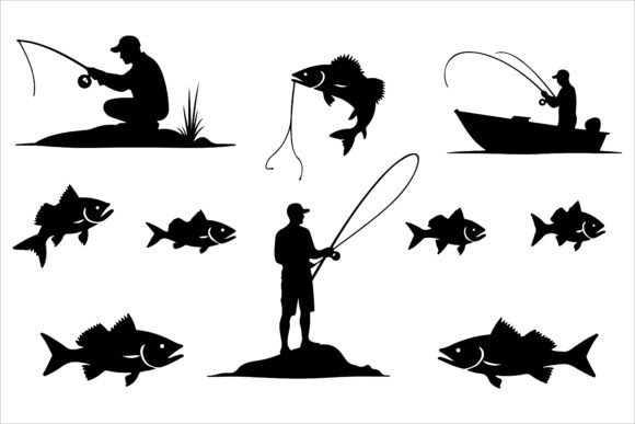 Fishing Rods and Reels Vector Set: A Versatile Resource for Creators and Businesses