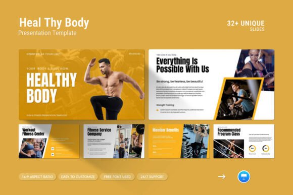 Healthy Body Keynote Template: A Professional Way to Present Your Vision