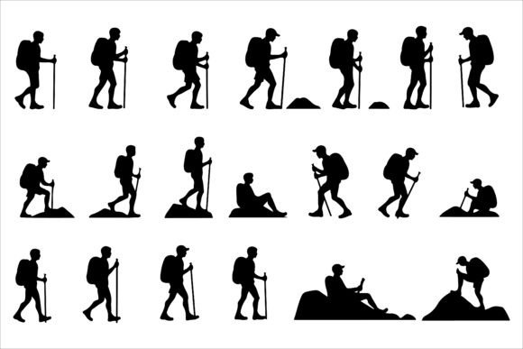 Hiking Essentials Vector Graphics