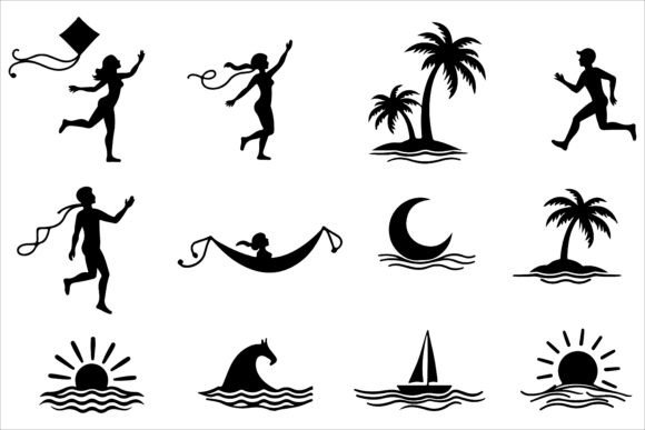 Minimalist Summer Silhouette Designs: A Versatile and Elegant Choice for Your Creative Projects