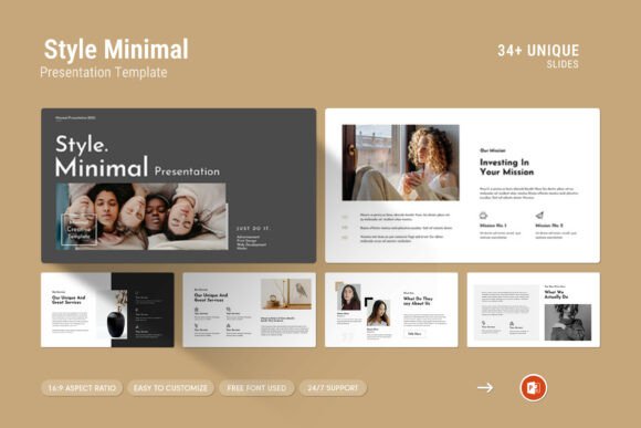 Style Minimal PowerPoint Template: A Professional and Clean Way to Present Your Work