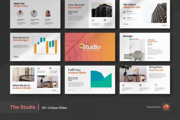 The Studio PowerPoint Template: A Professional and Versatile Presentation Solution