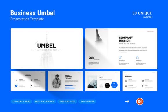 Umbel Minimal PowerPoint Template: A Clean, Professional Way to Present Your Work